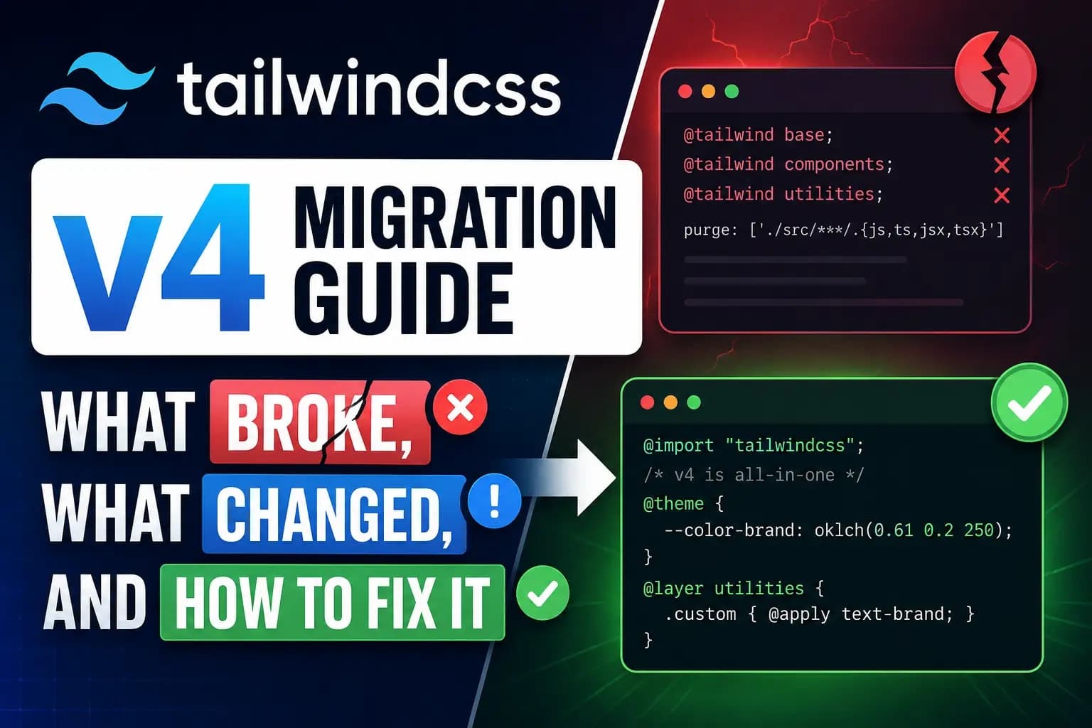 Tailwind CSS v4 Migration Guide What Broke, What Changed, and How to Fix It