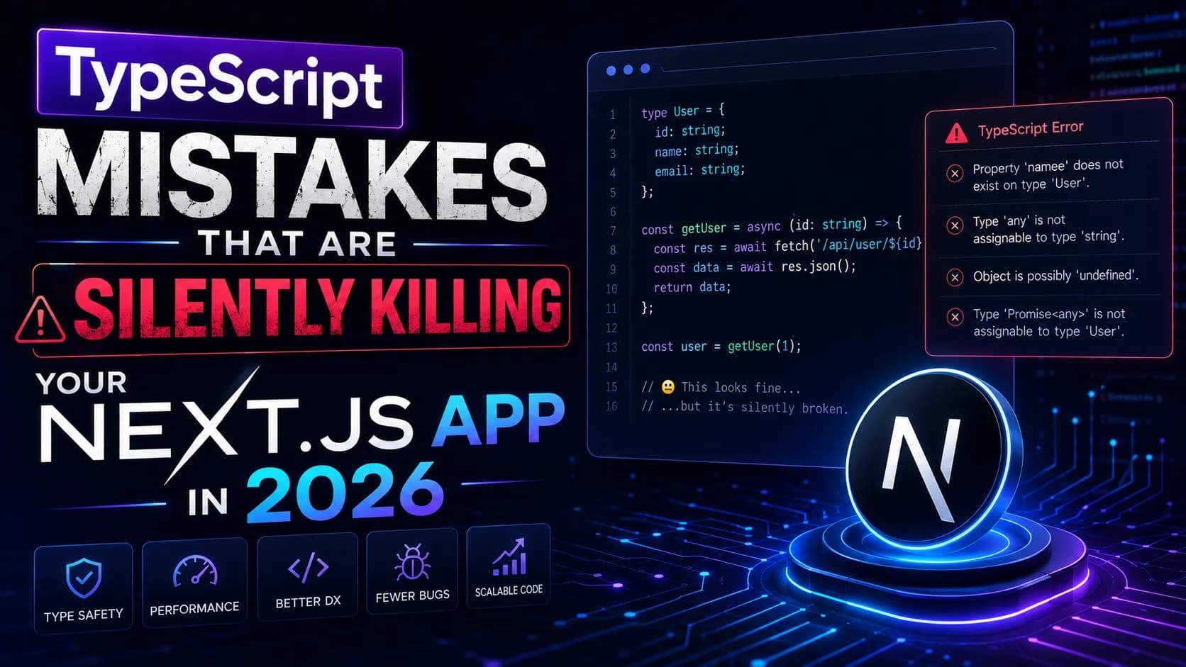 TypeScript Mistakes That Are Silently Killing Your Next.js App in 2026