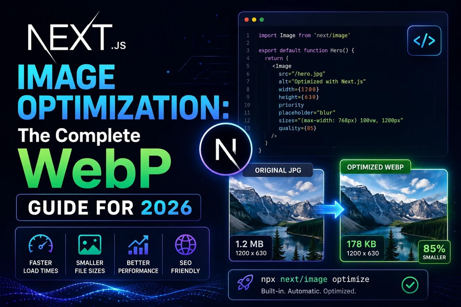 Next.js Image Optimization: The Complete WebP Guide for 2026