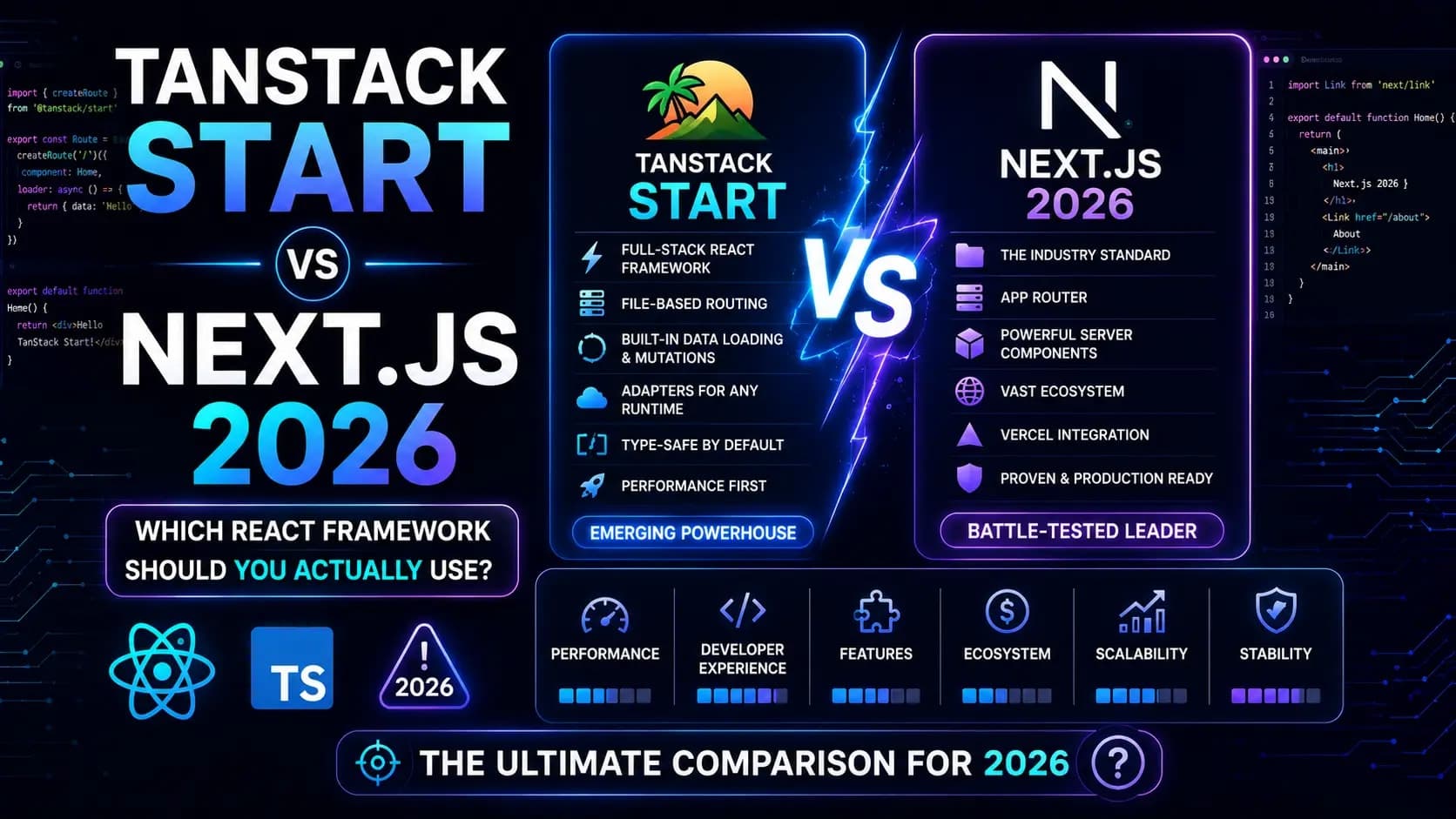 TanStack Start vs Next.js 2026: Which React Framework Should You Actually Use?